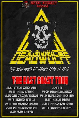 Deadwolff Canadian Tour 2022 poster