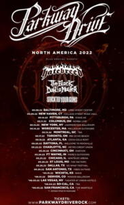 Parkway Drive North American Tour 2022 poster
