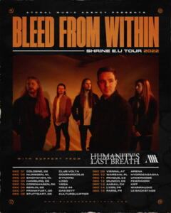 Bleed From Within European Tour 2022 poster