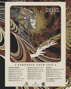 Dvne European Tour 2022 poster