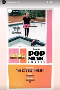 Travis Barker ASCAP Pop Music Award