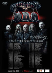 U.D.O. European Tour 2022 poster