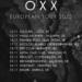 Cleric and Oxx European Tour 2022 poster