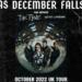 As December Falls UK Tour 2022 poster