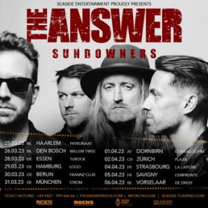 TheAnswer European and UK Tour 2023 poster