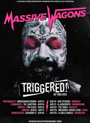 Massive Wagons UK Tour 2023 poster