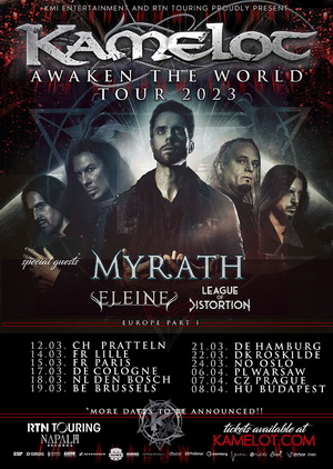 Kamelot European Tour 2023 poster