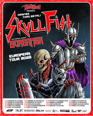 Skull Fist European Tour 2023 poster