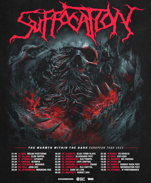 Suffocation European Tour 2023 poster