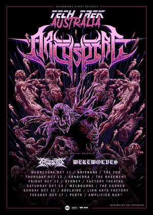 Archspire Australian Tour 2023 poster