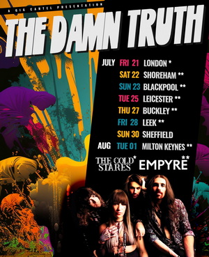 The Damn Truth & Empyre UK Tour 2023 poster