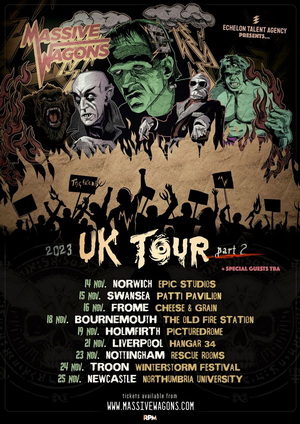 Massive Wagons UK Tour 2023 poster