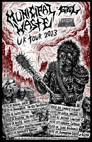 Municipal Waste UK & Ireland Tour 2023 poster