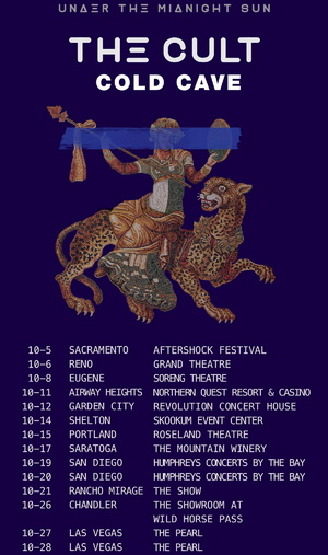 The Cult US Tour 2023 poster