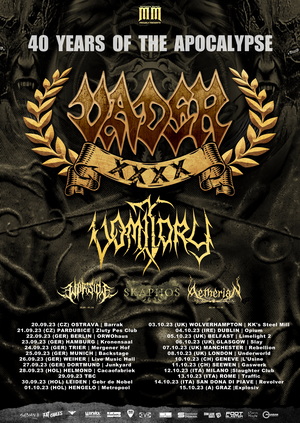 Vader European & UK Tour 2023 poster