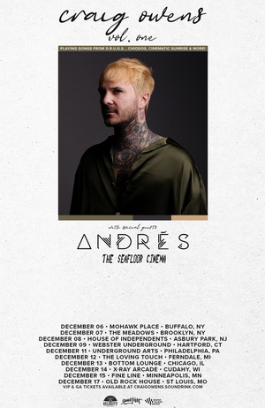 Craig Owens US Tour 2023 poster