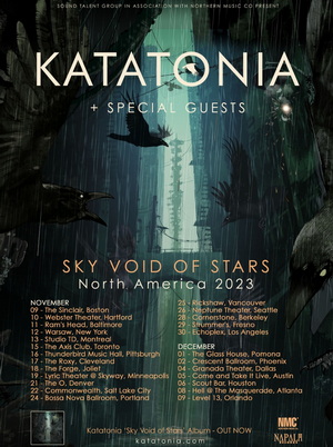 Katatonia North American Tour 2023 poster