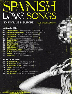 Spanish Love Songs UK & European Tour 2024 poster