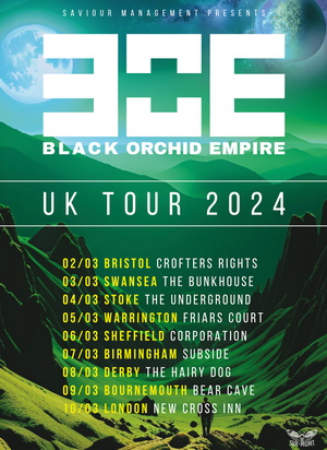 Black Orchid Empire UK Tour 2024 poster