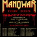 Manowar European Tour 2025 poster