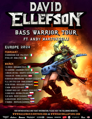 David Ellefson European Tour 2024 poster