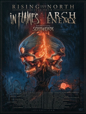 In Flames and Arch Enemy UK & European Tour 2024 poster