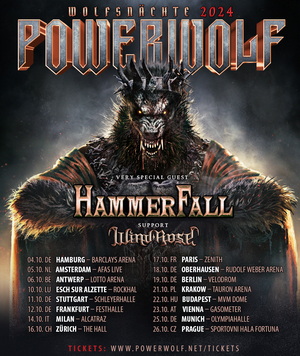 Powerwolf European Tour 2024 poster