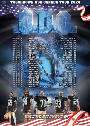 U.D.O. North American Tour 2024 poster