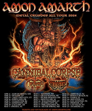 Amon Amarth North American Tour 2024 poster