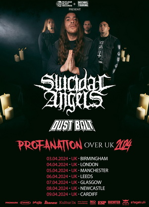Suicidal Angels UK Tour 2024 poster