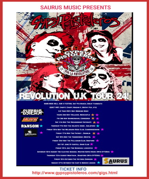Gypsy Pistoleros UK Tour 2024 poster