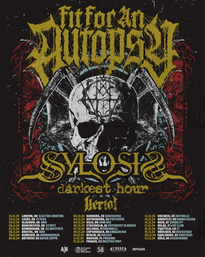 Fit For An Autopsy and Sylosis UK & European Tour 2024 poster