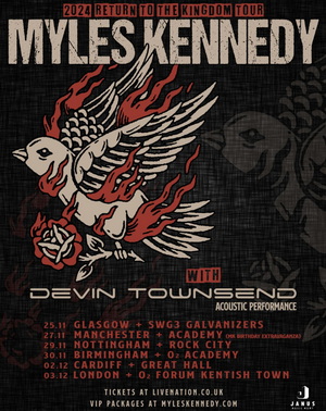 Myles Kennedy UK Tour 2024 poster