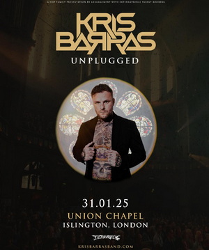 Kris Barras Unplugged London show 2025 poster