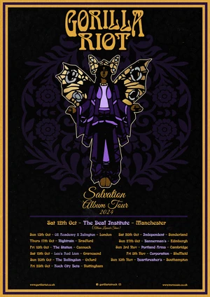 Gorilla Riot UK Tour 2024 poster