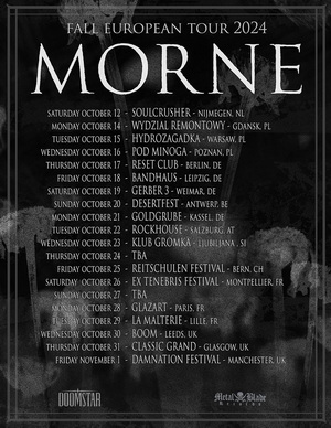 Morne European and UK Tour 2024 poster