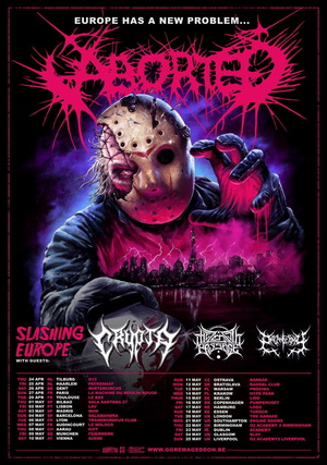 Aborted European Tour 2025 poster