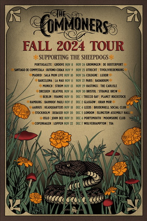 The Commoners European & UK Tour 2024 poster
