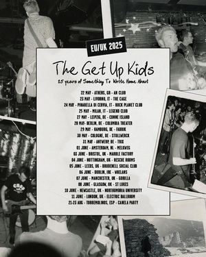 The Get Up Kids European & UK Tour 2025 poster