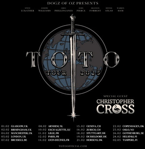 Toto UK & European Tour 2025 poster