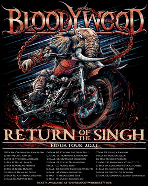 Bloodywood European & UK Tour 2025 poster