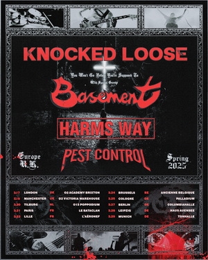 Knocked Loose UK & European Tour 2025 poster