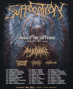 Suffocation European & UK Tour 2025 poster