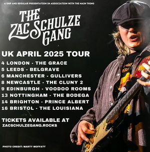 The Zac Schulze Gang UK Tour 2025 poster