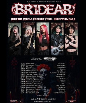 Bridear European & UK Tour 2025 poster