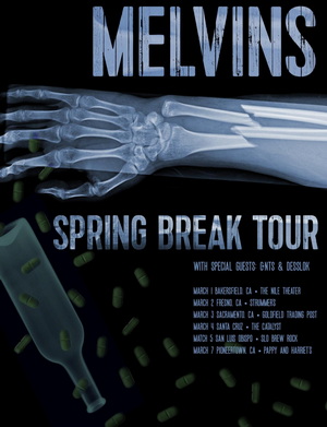 Melvins California Tour 2025 poster