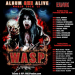 W.A.S.P. European Tour 2025 poster