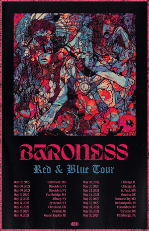 Baroness North American Tour 2025 poster