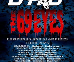 D-A-D and The 69 Eyes European Tour 2025 poster