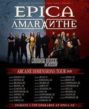 Epica and Amaranthe European and UK Tour 2026 poster